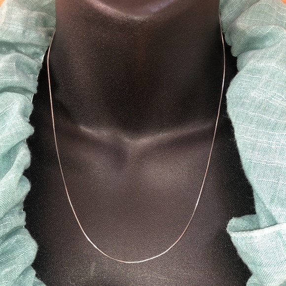 Solid 14K White Gold Necklace Neck Chain - Picture 1 of 10